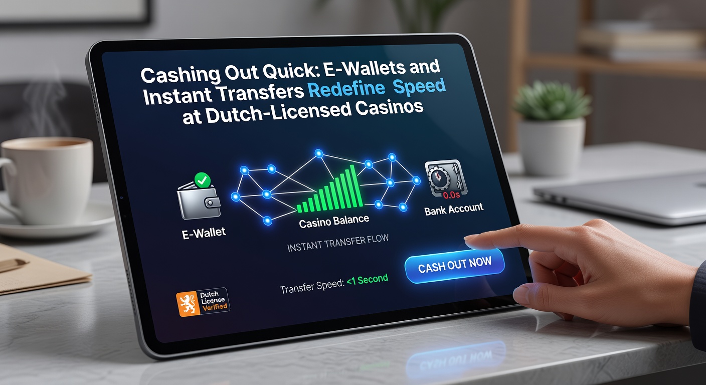 Schermafbeelding van een e-wallet app met instant transfer bevestiging in een Nederlands casino, inclusief tijdstempel van 45 seconden verwerking