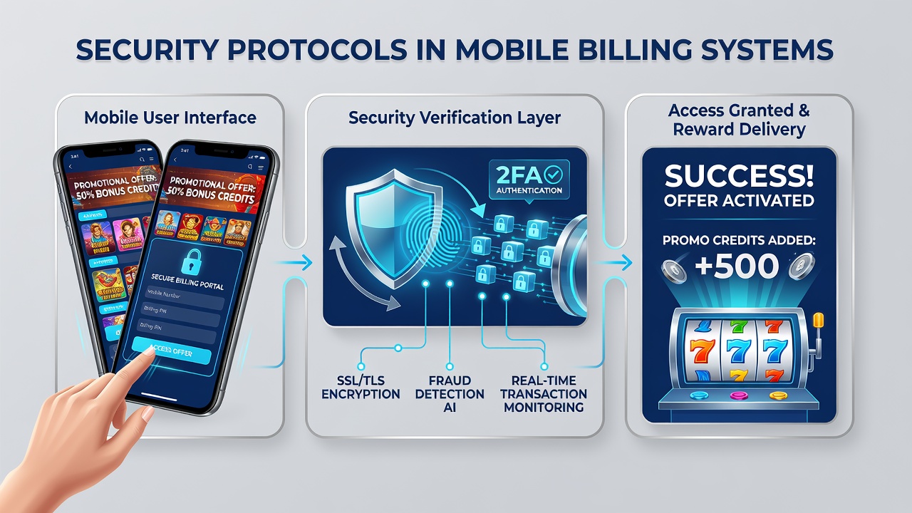 Encryptie en verificatie in mobiele billing voor gokpromoties