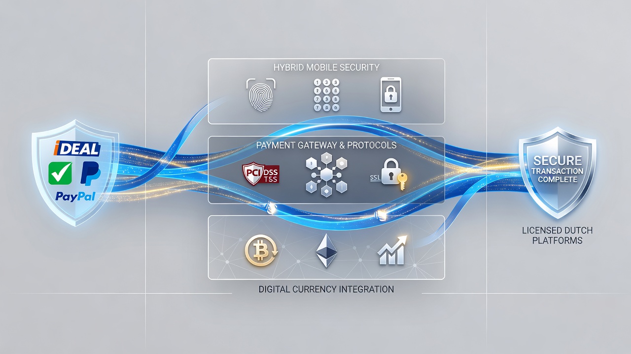 Hybride betalingsstroom met mobiele en crypto-integratie