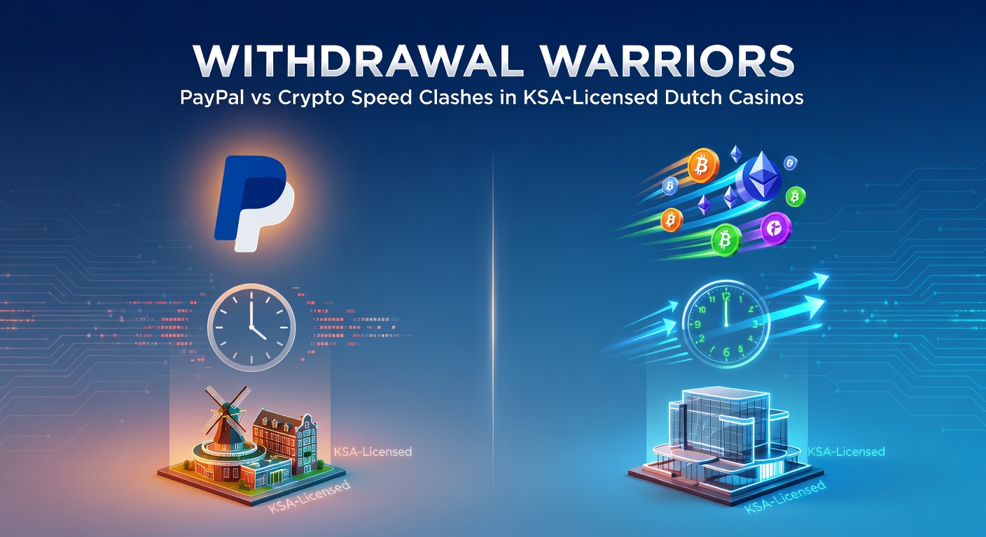 Grafiek met vergelijking van uitbetalingstijden PayPal en crypto in KSA-casinos, tonen seconden tot uren